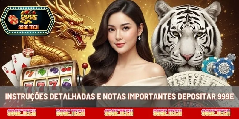 Instruções detalhadas e notas importantes depositar 999E
