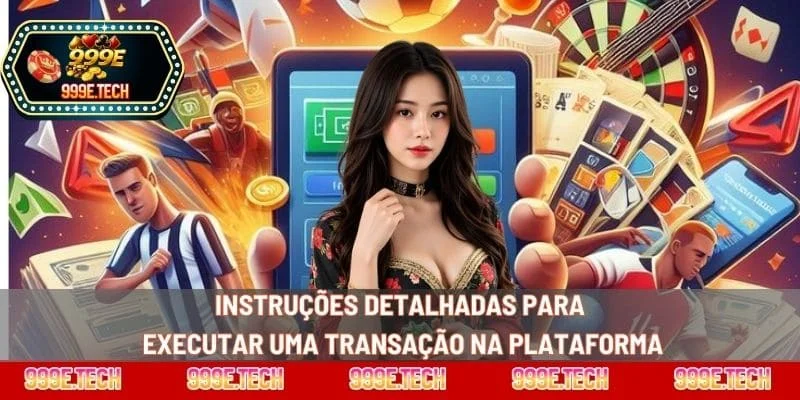 Instruções detalhadas para executar uma transação na plataforma