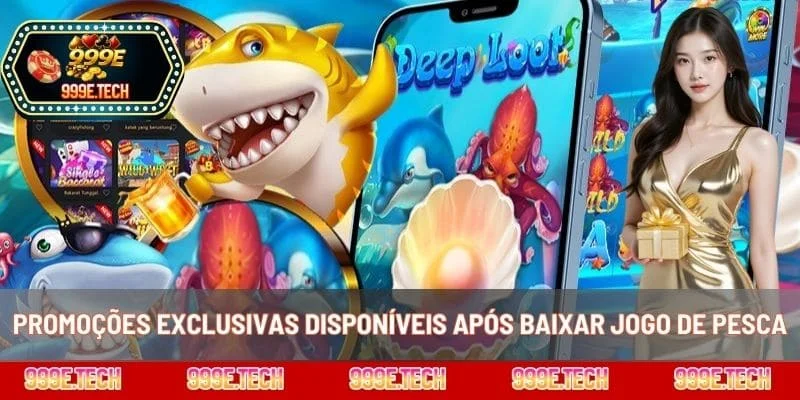 Promoções exclusivas disponíveis após baixar jogo de pesca